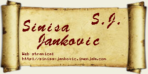Siniša Janković vizit kartica